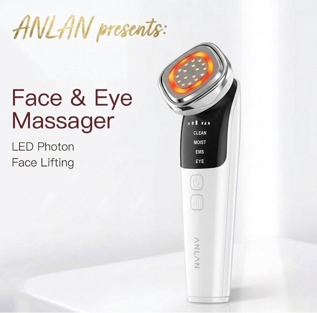 ANLAN EMS Face Massager Lite Microcurrent Eye Beauty Face Lifting Deep Cleaning Hot Compress Vibration Massage Skincare Tool