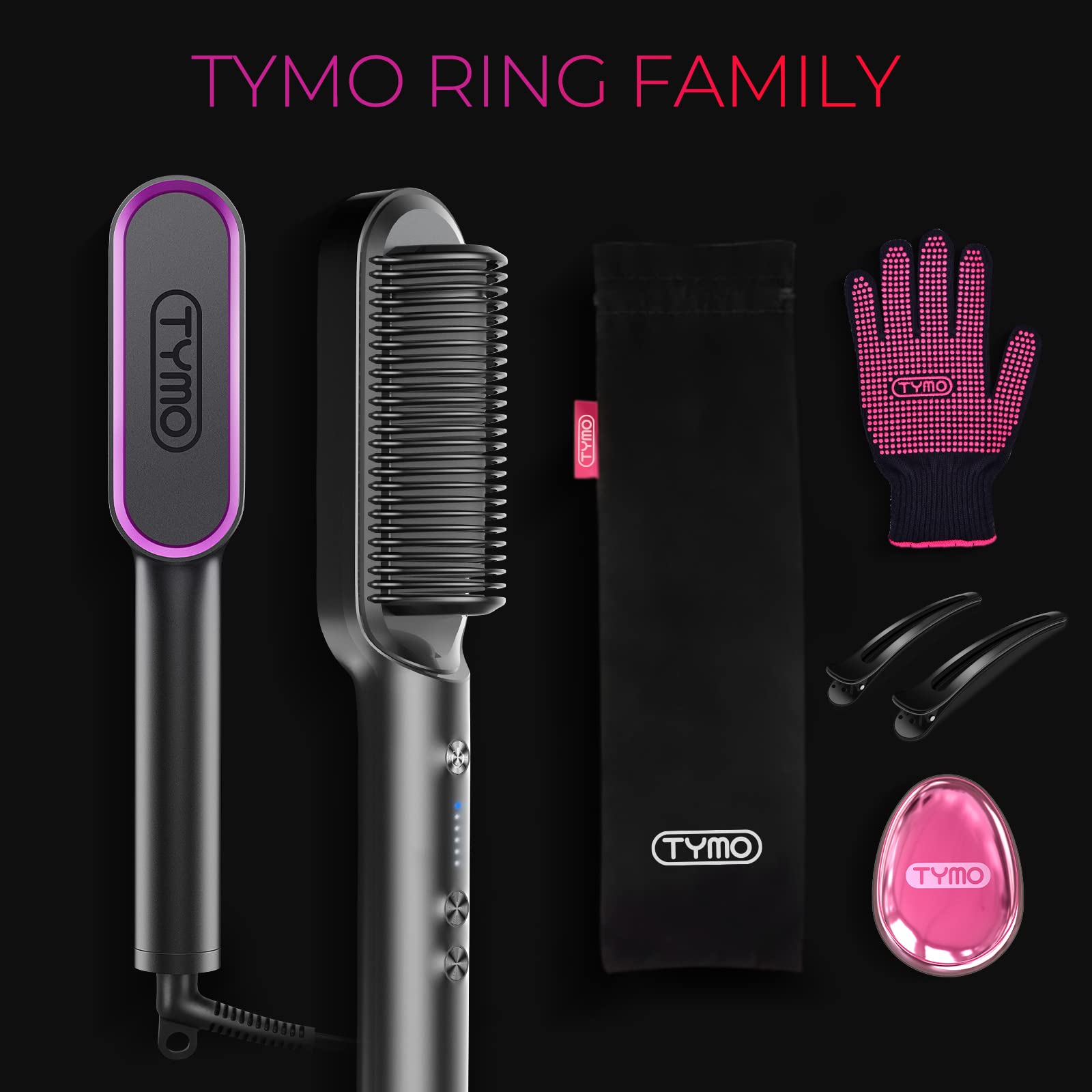 2in1 Hair Styler Straightening  Hot Comb Fast Heated Ceramic Negative Ion Curler Straightener Brush Anti-Scalding Styling Tools