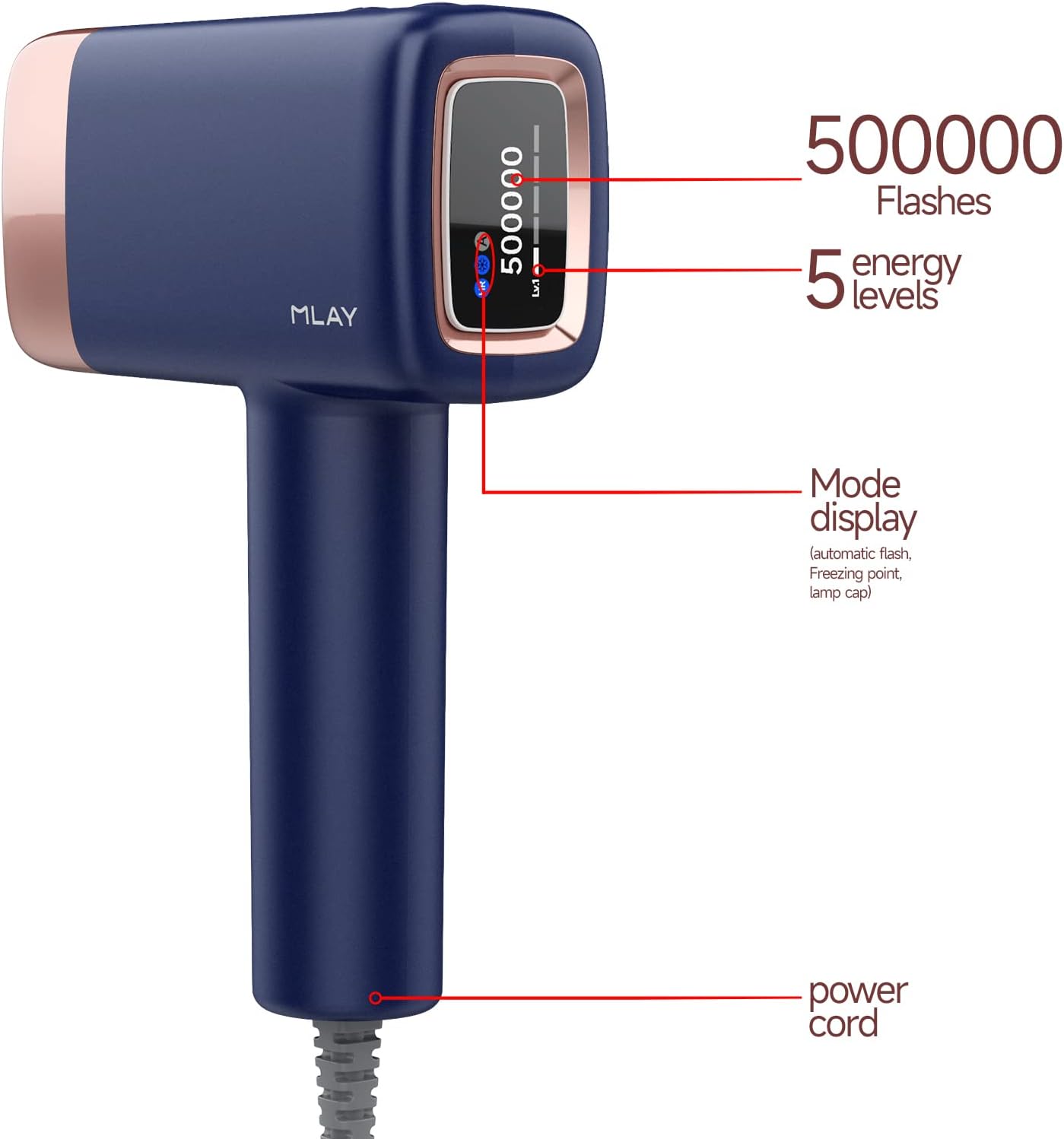 Mlay T14 Laser Epilator IPL Hair Remover Machine Ice Cooling Home Use Depilador for Women Replaceable Laser Hair Removal Device