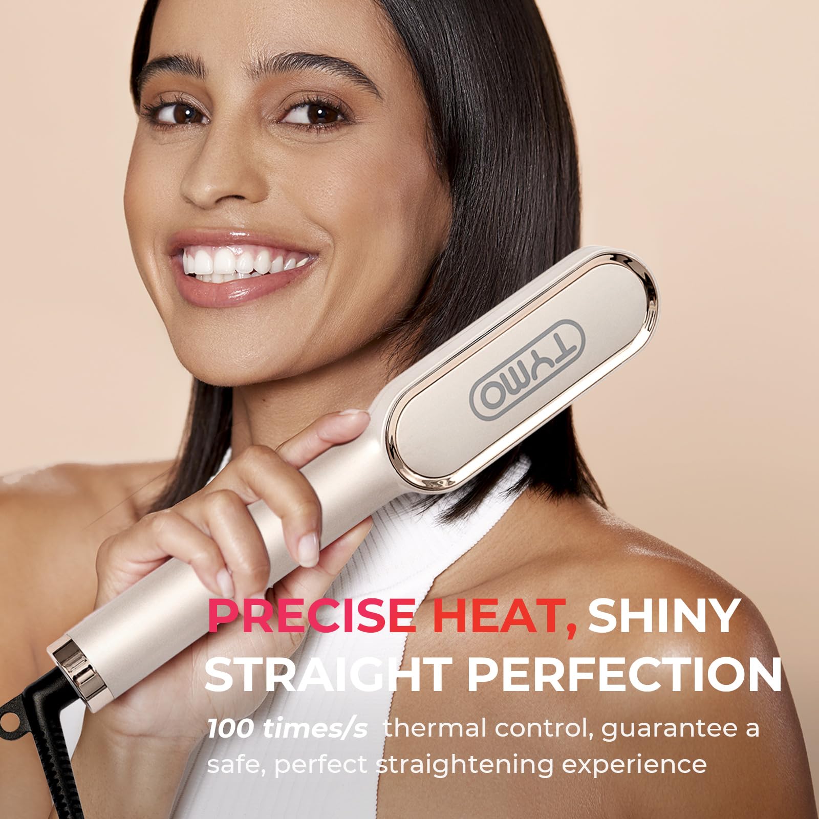 2in1 Hair Styler Straightening  Hot Comb Fast Heated Ceramic Negative Ion Curler Straightener Brush Anti-Scalding Styling Tools