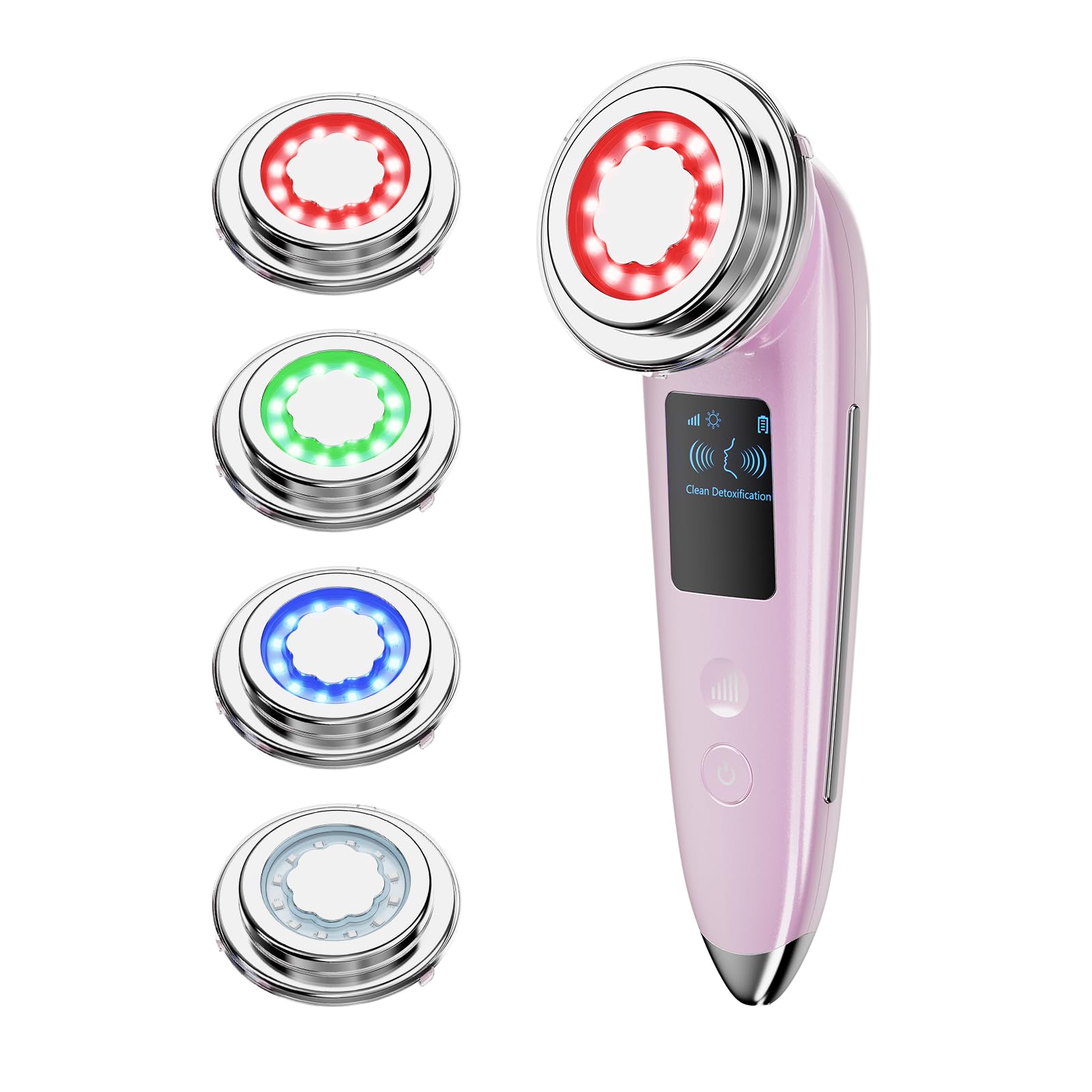 EMS Facial Massager LED Light therapy Sonic Ion Vibration Skin Tightening Face Lifting Anti Wrinkle Beauty Device Skin Care Tool