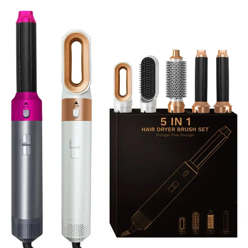 Bestseller 6-in-1 High-speed Hot Air Comb Multi-function Roll Straightening Dual-purpose Set Household Hairdressing Hair Dryer