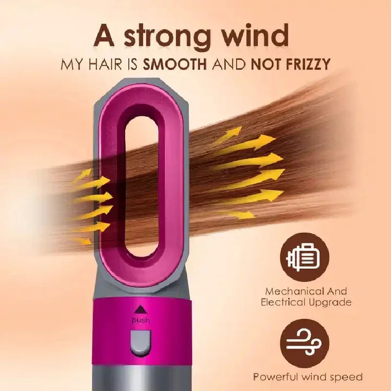 Bestseller 6-in-1 High-speed Hot Air Comb Multi-function Roll Straightening Dual-purpose Set Household Hairdressing Hair Dryer