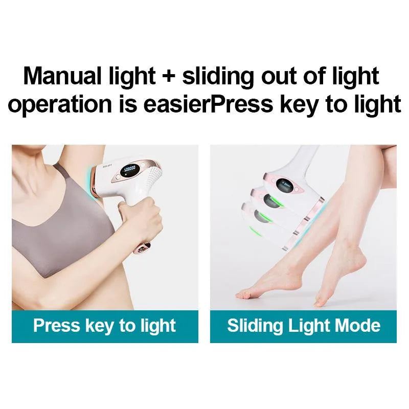 MLAY T4 IPL Laser Handheld Hair Removal Machine Ice Cool Permanent Face Body Bikini Epilator with 500000 Shots for Home Use