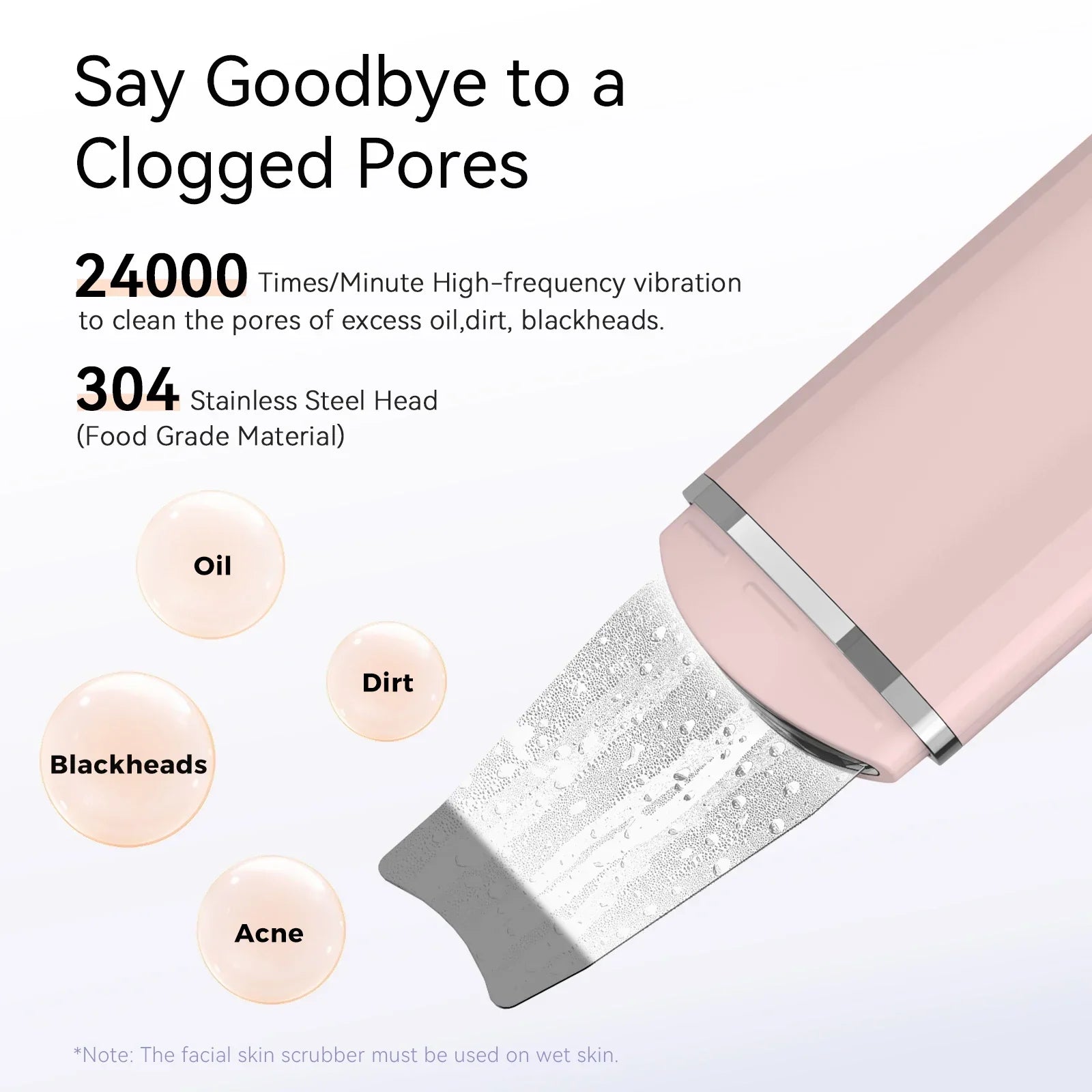 Ultrasonic Skin Scrubber Deep Cleaning