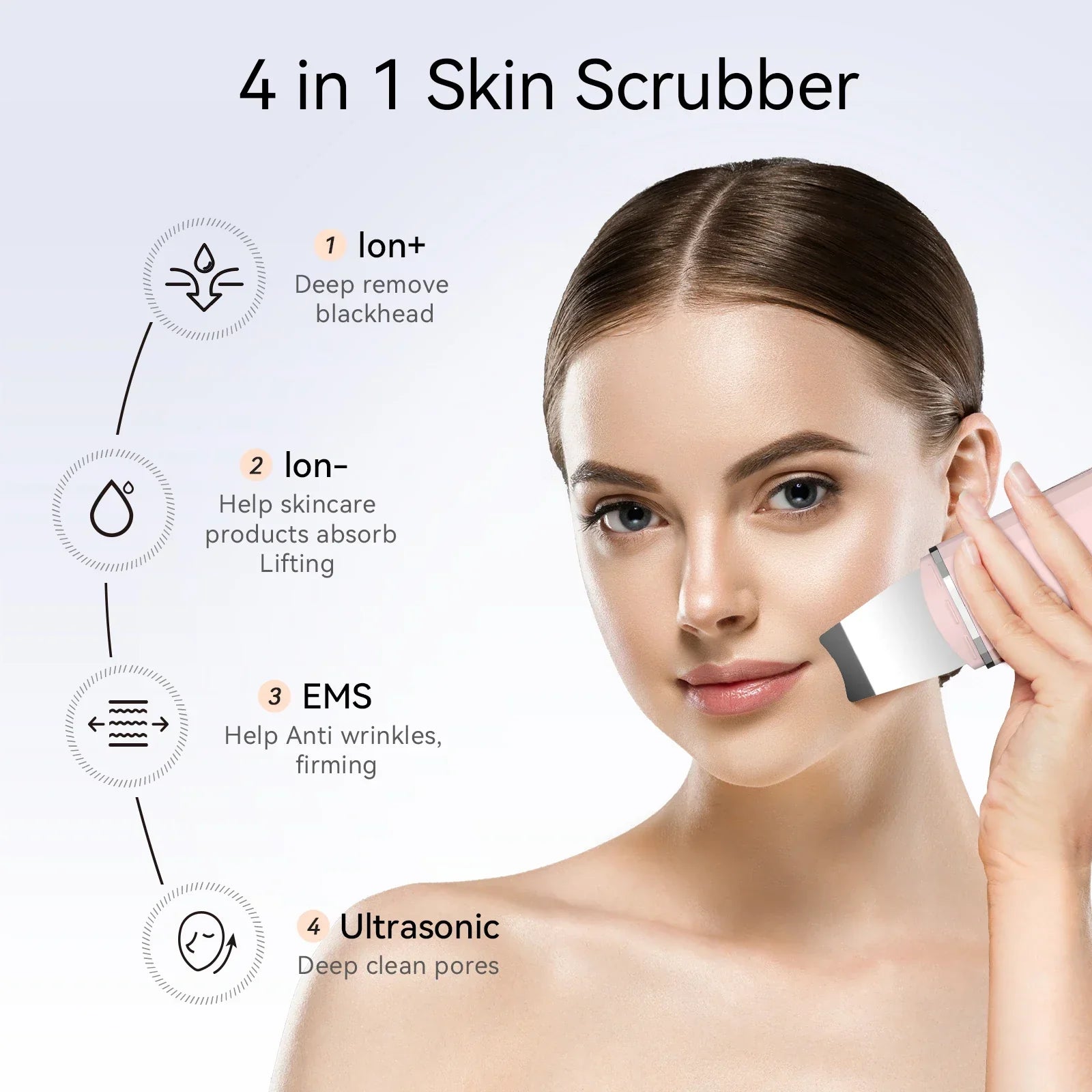 Ultrasonic Skin Scrubber Deep Cleaning