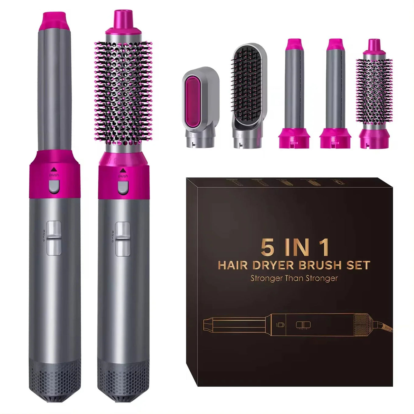 Bestseller 6-in-1 High-speed Hot Air Comb Multi-function Roll Straightening Dual-purpose Set Household Hairdressing Hair Dryer