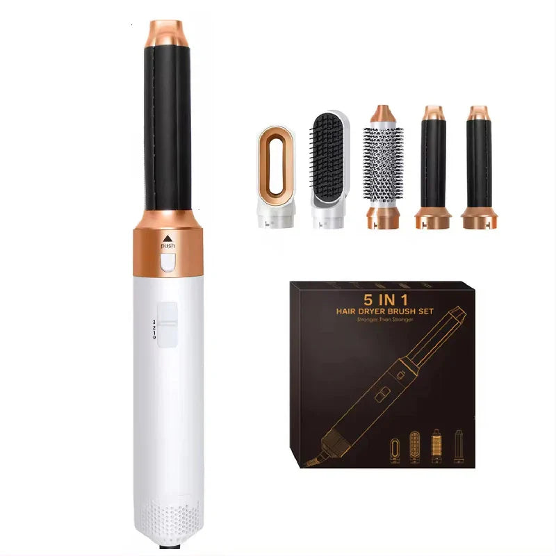 Bestseller 6-in-1 High-speed Hot Air Comb Multi-function Roll Straightening Dual-purpose Set Household Hairdressing Hair Dryer