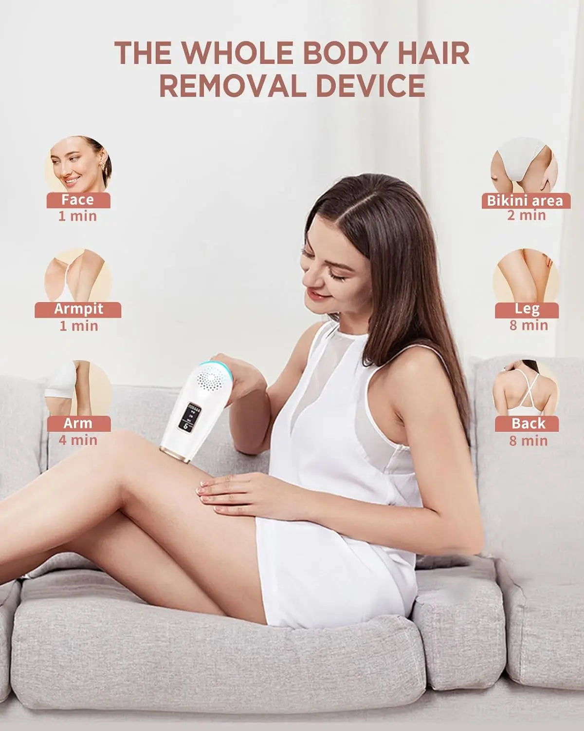 Haarlosy IPL Devices Hair Removal Laser Painless Hair Removal Device with HR/SC/RA, 9 Levels, 999,900 Flashes at Home for Women