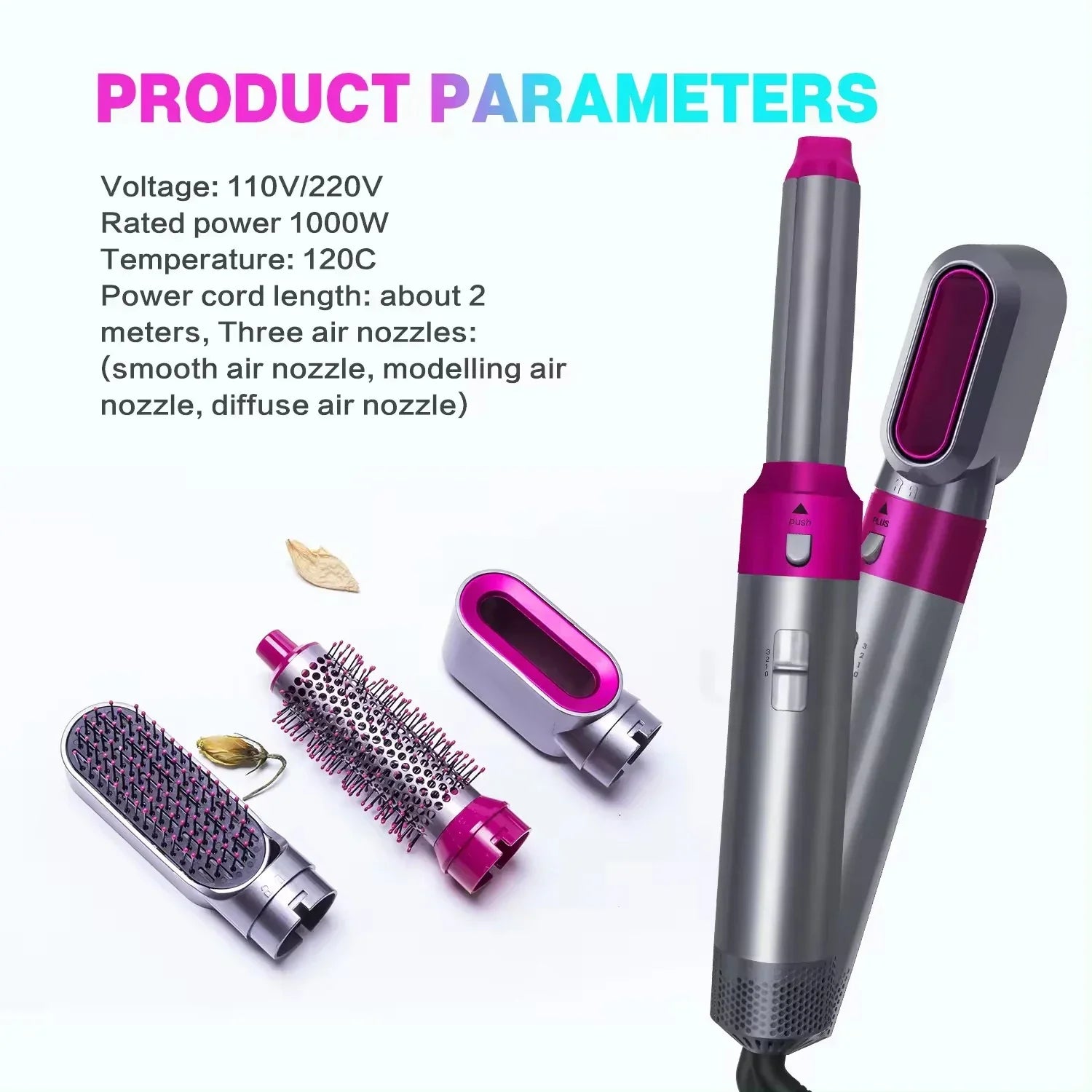 Bestseller 6-in-1 High-speed Hot Air Comb Multi-function Roll Straightening Dual-purpose Set Household Hairdressing Hair Dryer