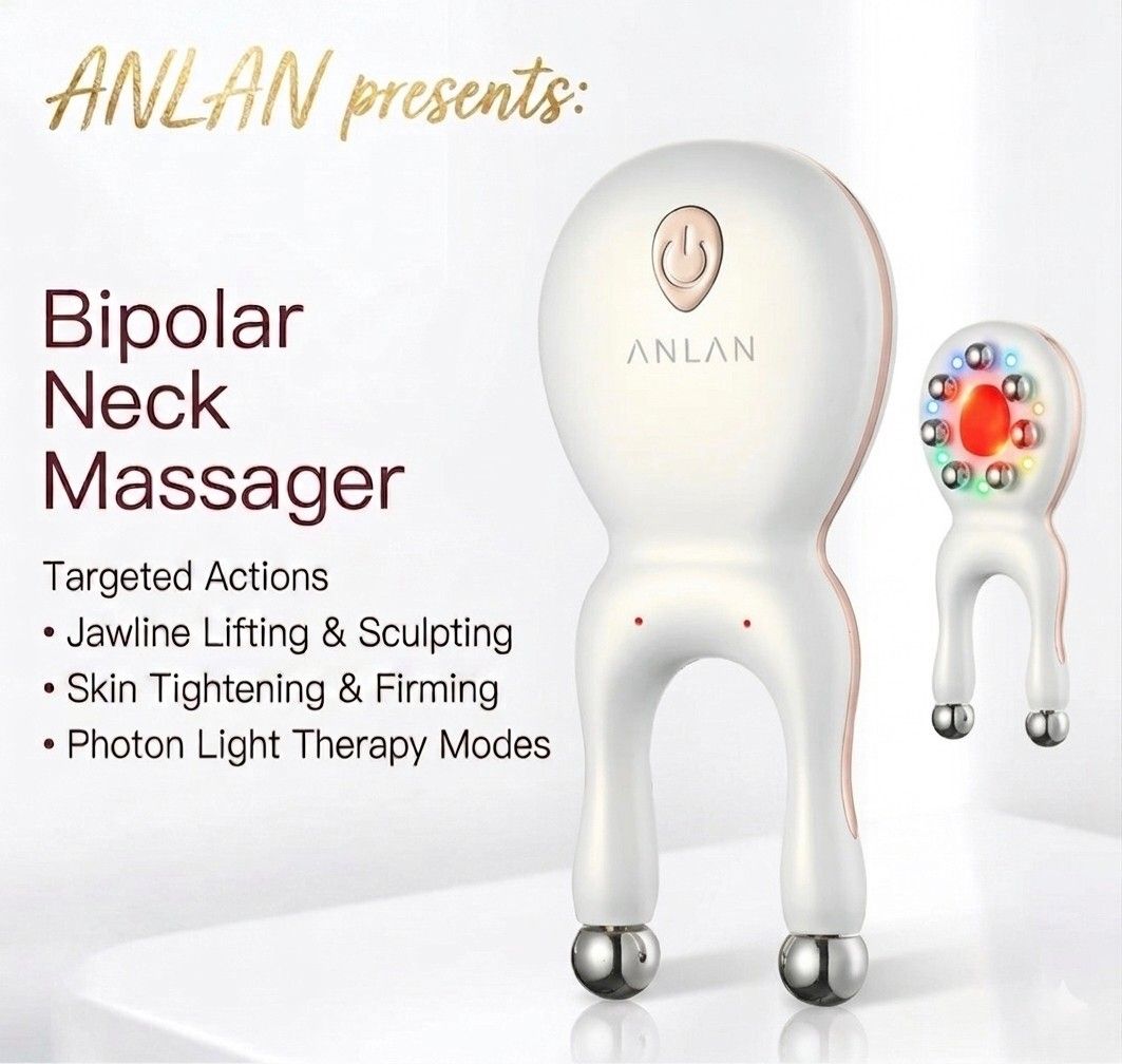 Portable 7-in-1 Facial Massager Tool with EMS Red-Light Therapy Vibrations Thermals for Wrinkles Reduction Home Use